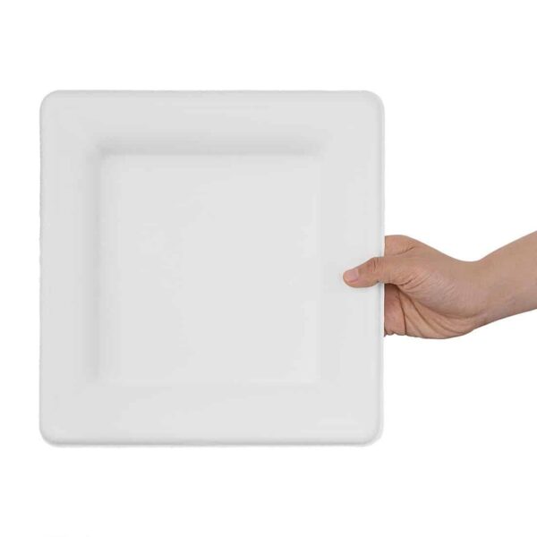 Fiesta Compostable Bagasse Square Plates 261mm (Pack of 50) - Image 6
