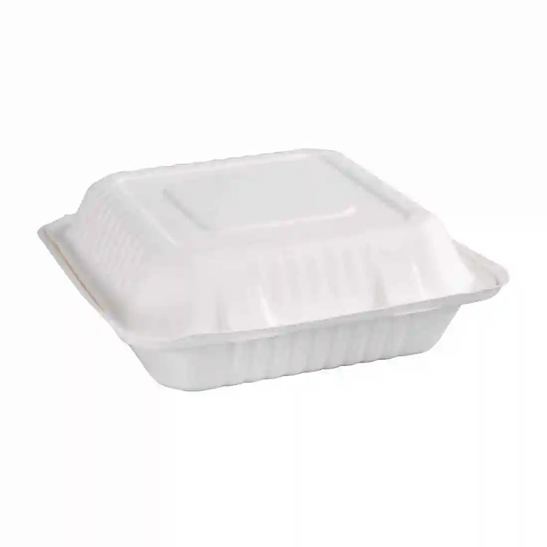 Fiesta Compostable Bagasse Hinged Food Containers 236mm (Pack of 200) - Image 2