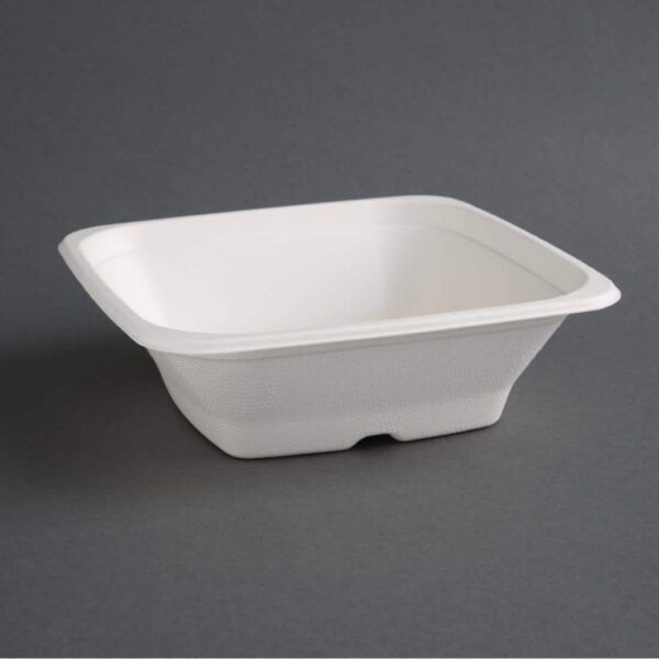 Fiesta Compostable Bagasse Square Bowls 24oz (Pack of 50) - Image 2