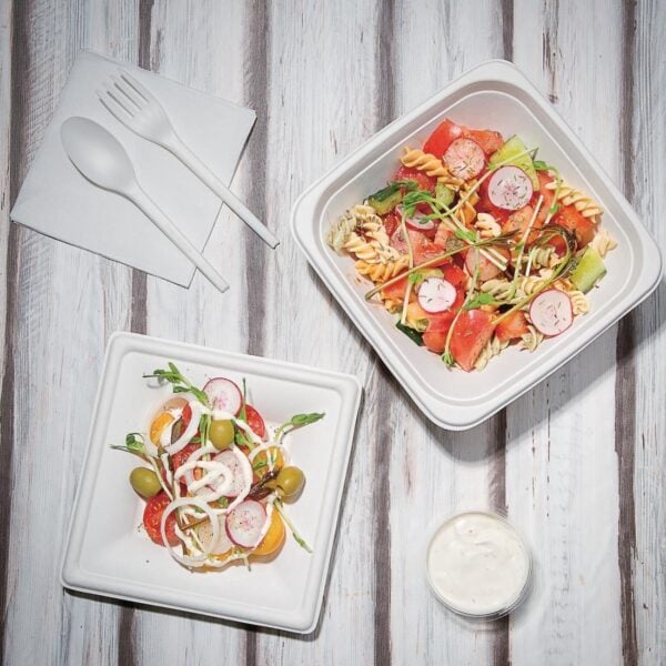 Fiesta Compostable Bagasse Square Bowls 24oz (Pack of 50) - Image 5