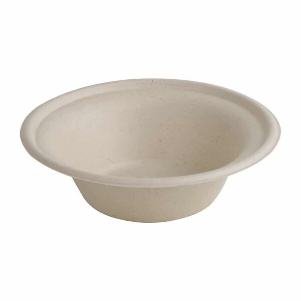 Fiesta Compostable Bagasse Round Bowls Natural Colour 11oz (Pack of 50) - Image 2