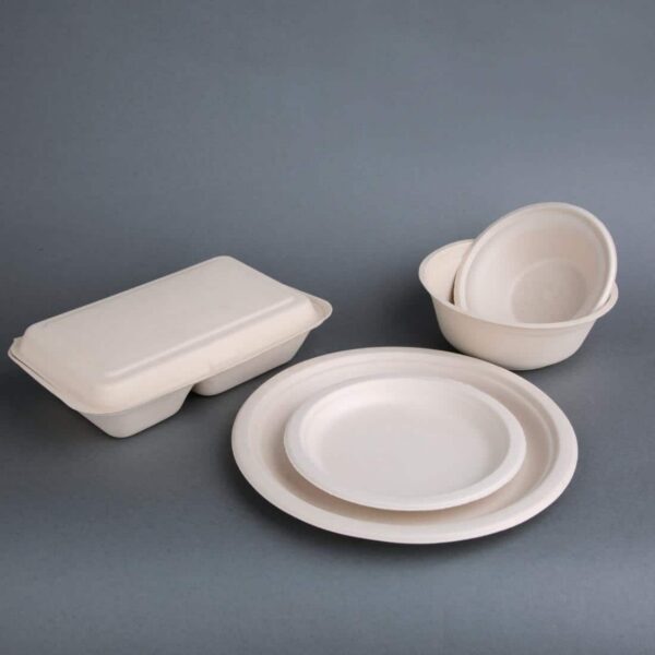 Fiesta Compostable Bagasse Round Bowls Natural Colour 11oz (Pack of 50) - Image 5