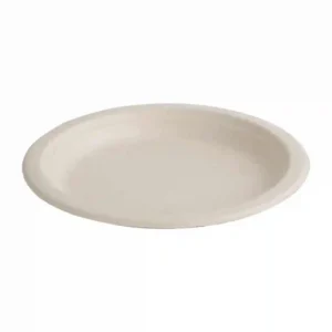 Fiesta Compostable Bagasse Round Plates Natural Colour 181mm (Pack of 50)