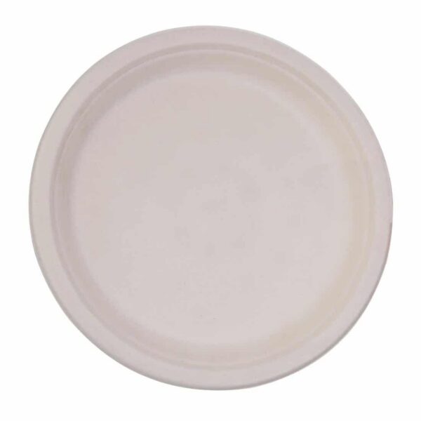Fiesta Compostable Bagasse Round Plates Natural Colour 181mm (Pack of 50) - Image 3