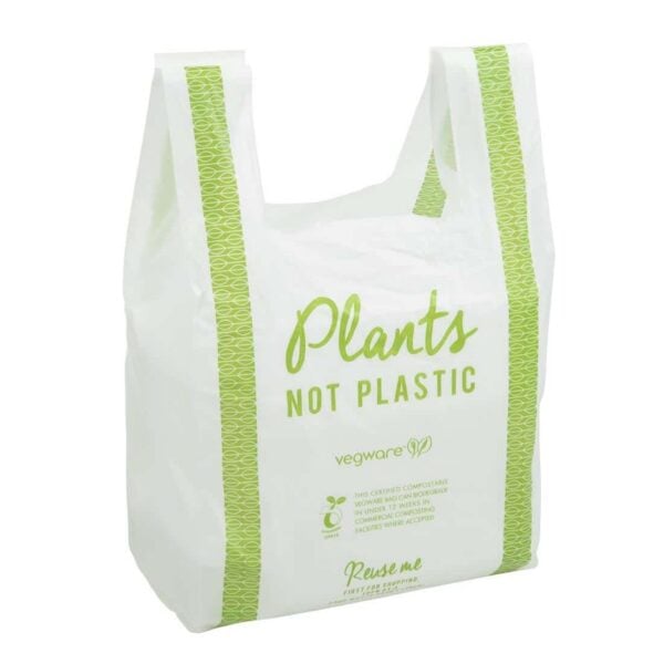 Vegware Compostable PLA Carrier Bags Medium (Pack of 500) - Image 2