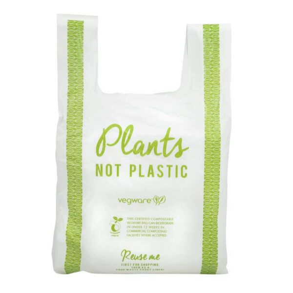 Vegware Compostable PLA Carrier Bags Medium (Pack of 500) - Image 3