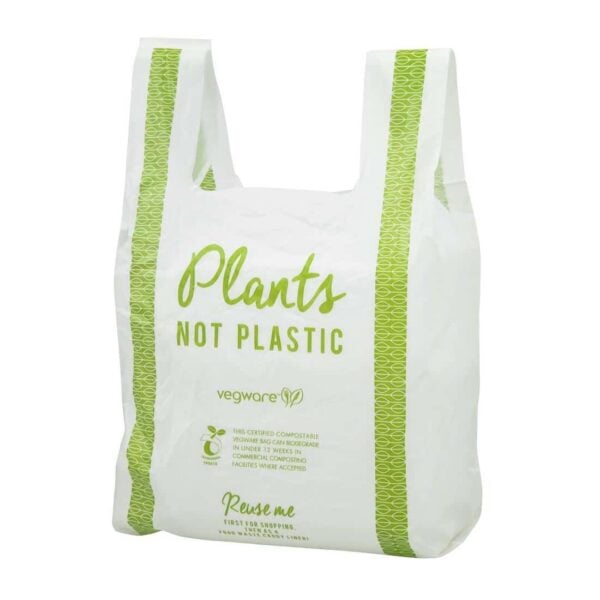 Vegware Compostable PLA Carrier Bags Medium (Pack of 500) - Image 4