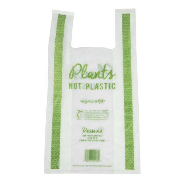 Vegware Compostable PLA Carrier Bags Medium (Pack of 500) - Image 5