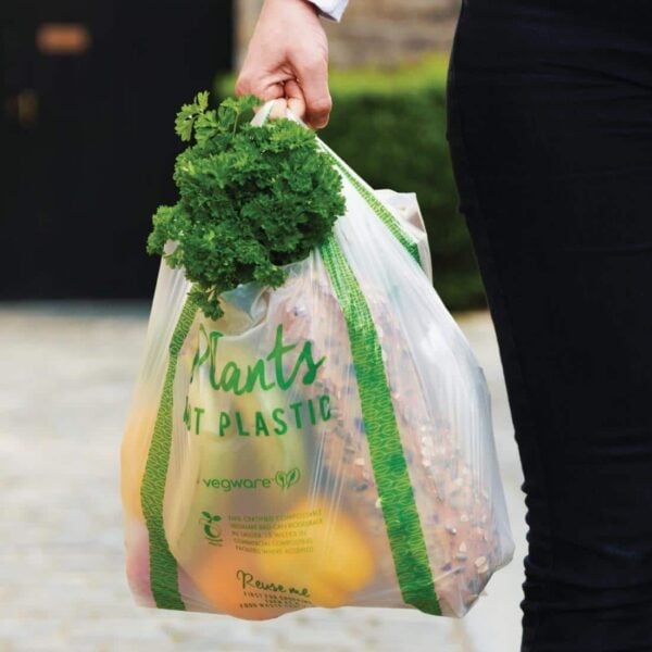 Vegware Compostable PLA Carrier Bags Medium (Pack of 500) - Image 7