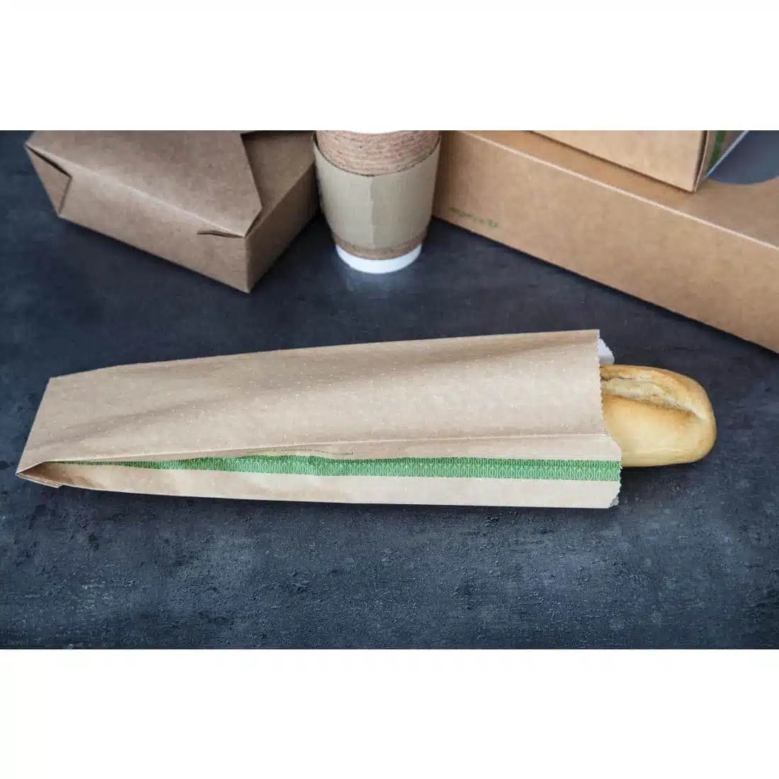 Vegware Compostable Therma Paper Hot Food Bags 356 x 101mm (Pack of 500) - Image 1