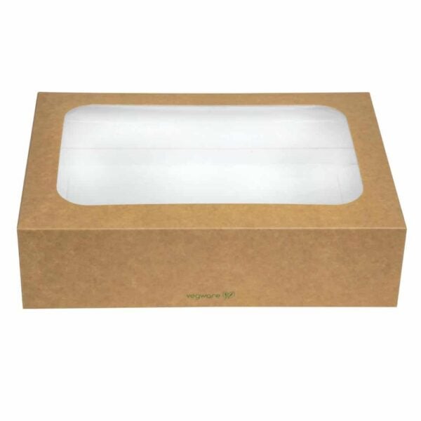 Vegware Compostable Sandwich Platters With Lid Regular (Pack of 50) - Image 2