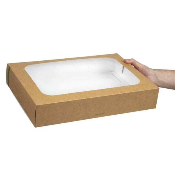 Vegware Compostable Sandwich Platters With Lid Large (Pack of 25) - Image 6