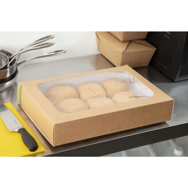 Vegware Compostable Sandwich Platters With Lid Large (Pack of 25) - Image 7