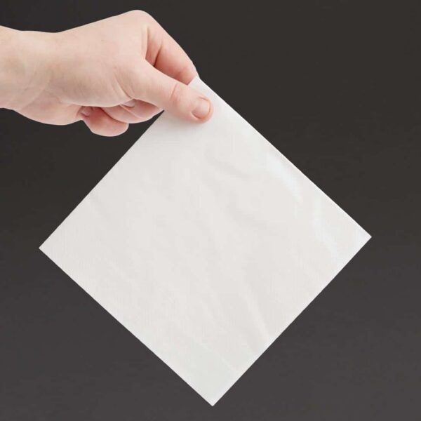 Fiesta Recyclable Lunch Napkin White 33x33cm 2ply 1/4 Fold (Pack of 2000) - Image 5