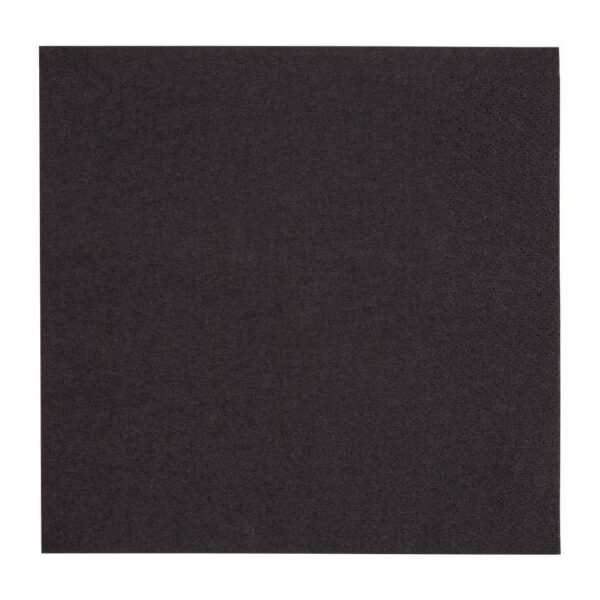 Fiesta Recyclable Lunch Napkin Black 33x33cm 2ply 1/4 Fold (Pack of 2000) - Image 1