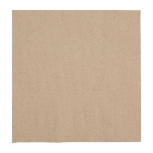 Fiesta Recyclable Recycled Lunch Napkin Kraft 33x33cm 2ply 1/4 Fold (Pack of 2000)