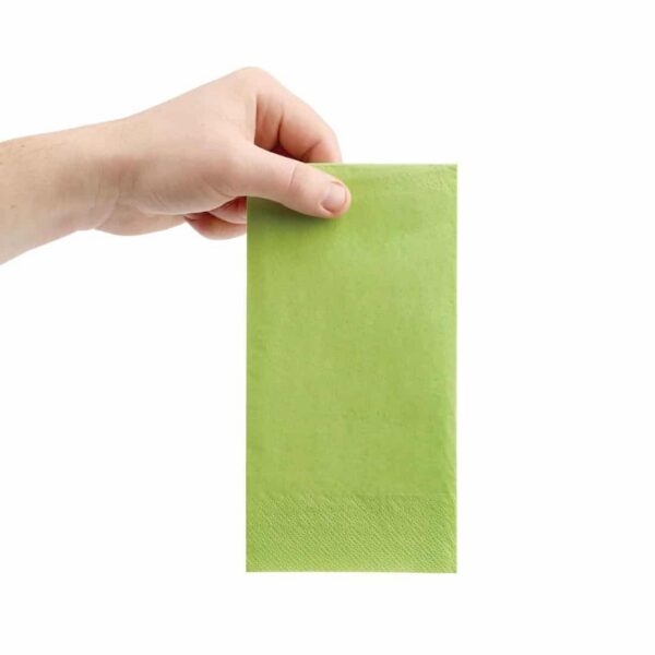 Fiesta Recyclable Lunch Napkin Kiwi 33x33cm 2ply 1/8 Fold (Pack of 2000) - Image 4
