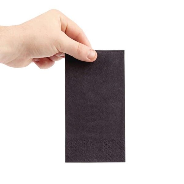 Fiesta Recyclable Lunch Napkin Black 33x33cm 2ply 1/8 Fold (Pack of 2000) - Image 4
