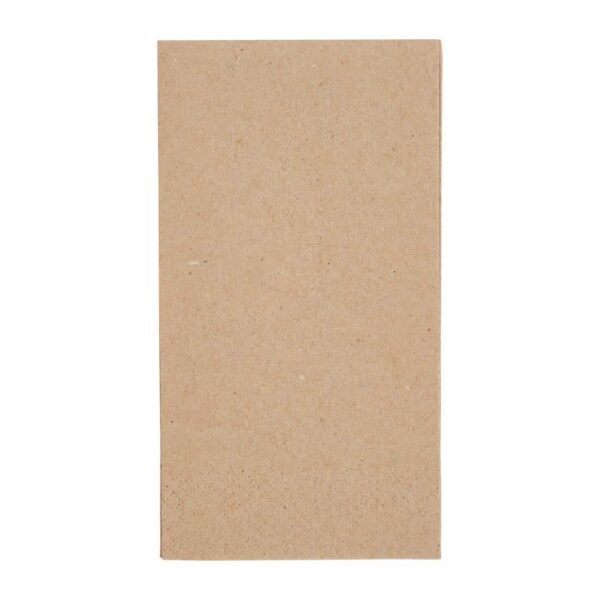 Fiesta Recyclable Recycled Lunch Napkin Kraft 33x33cm 2ply 1/8 Fold (Pack of 2000) - Image 2