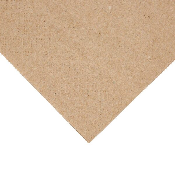 Fiesta Recyclable Recycled Lunch Napkin Kraft 33x33cm 2ply 1/8 Fold (Pack of 2000) - Image 3