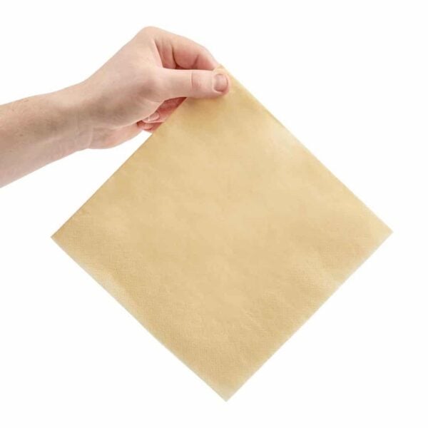 Fiesta Recyclable Dinner Napkin Cream 40x40cm 2ply 1/4 Fold (Pack of 2000) - Image 4