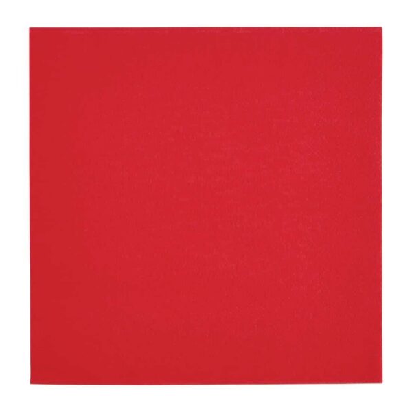 Fiesta Recyclable Dinner Napkin Red 40x40cm 2ply 1/4 Fold (Pack of 2000) - Image 2