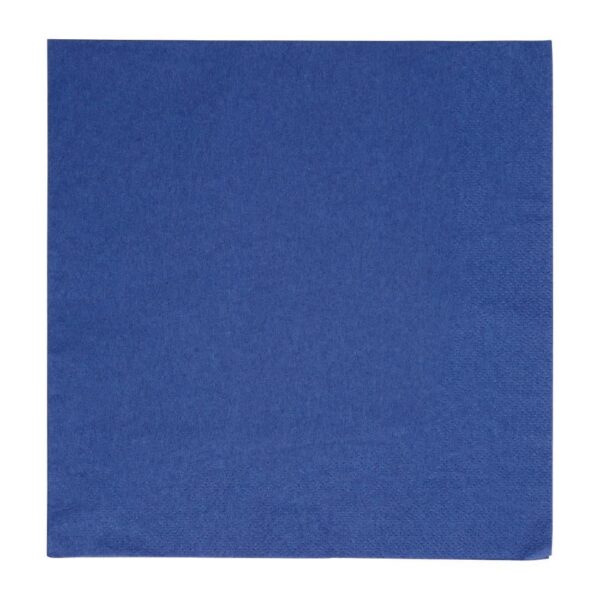 Fiesta Recyclable Dinner Napkin Dark Blue 40x40cm 2ply 1/4 Fold (Pack of 2000) - Image 2