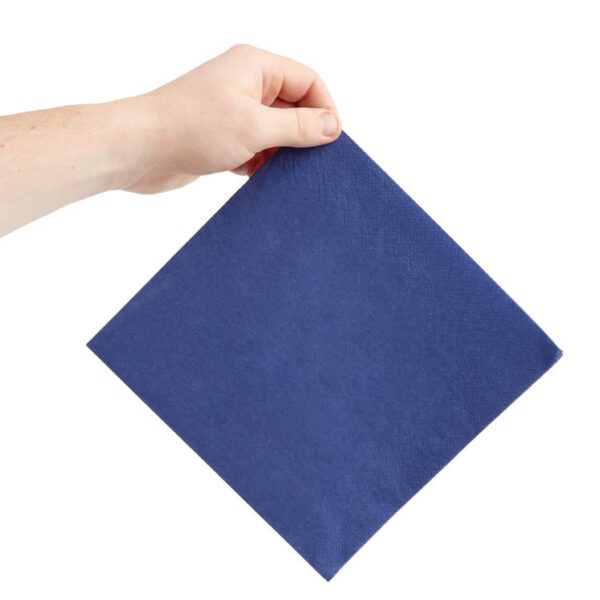 Fiesta Recyclable Dinner Napkin Dark Blue 40x40cm 2ply 1/4 Fold (Pack of 2000) - Image 4