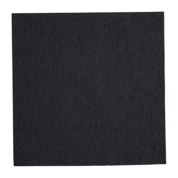 Fiesta Recyclable Dinner Napkin Black 40x40cm 2ply 1/4 Fold (Pack of 2000) - Image 1