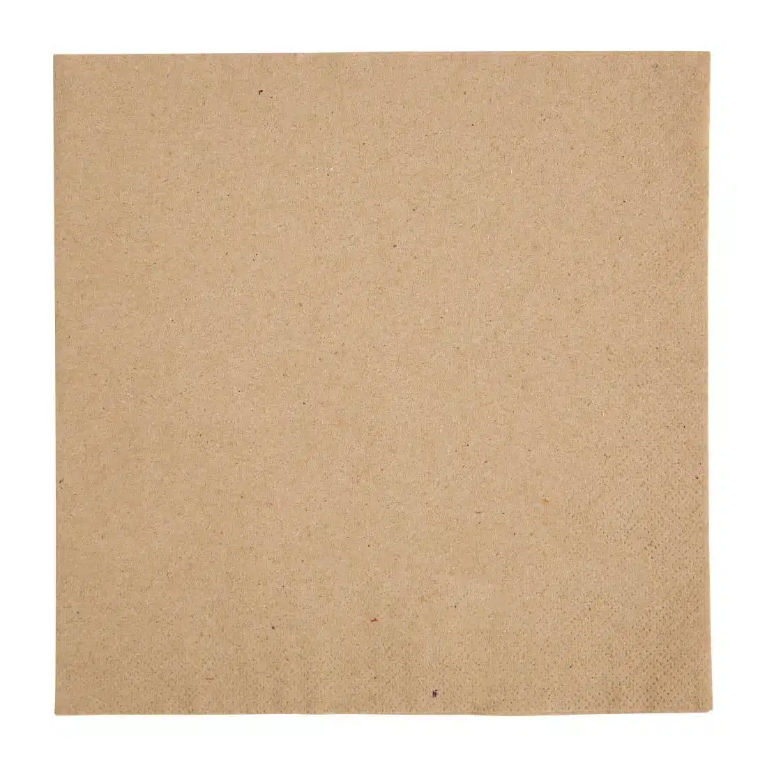 Fiesta Recyclable Recycled Dinner Napkin Kraft 40x40cm 2ply 1/4 Fold (Pack of 2000) - Image 1