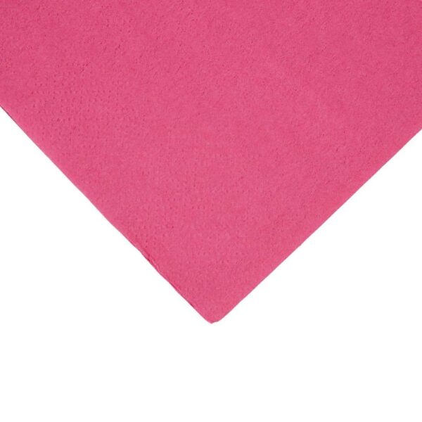 Fiesta Recyclable Dinner Napkin Pink 40x40cm 2ply 1/8 Fold (Pack of 2000) - Image 3
