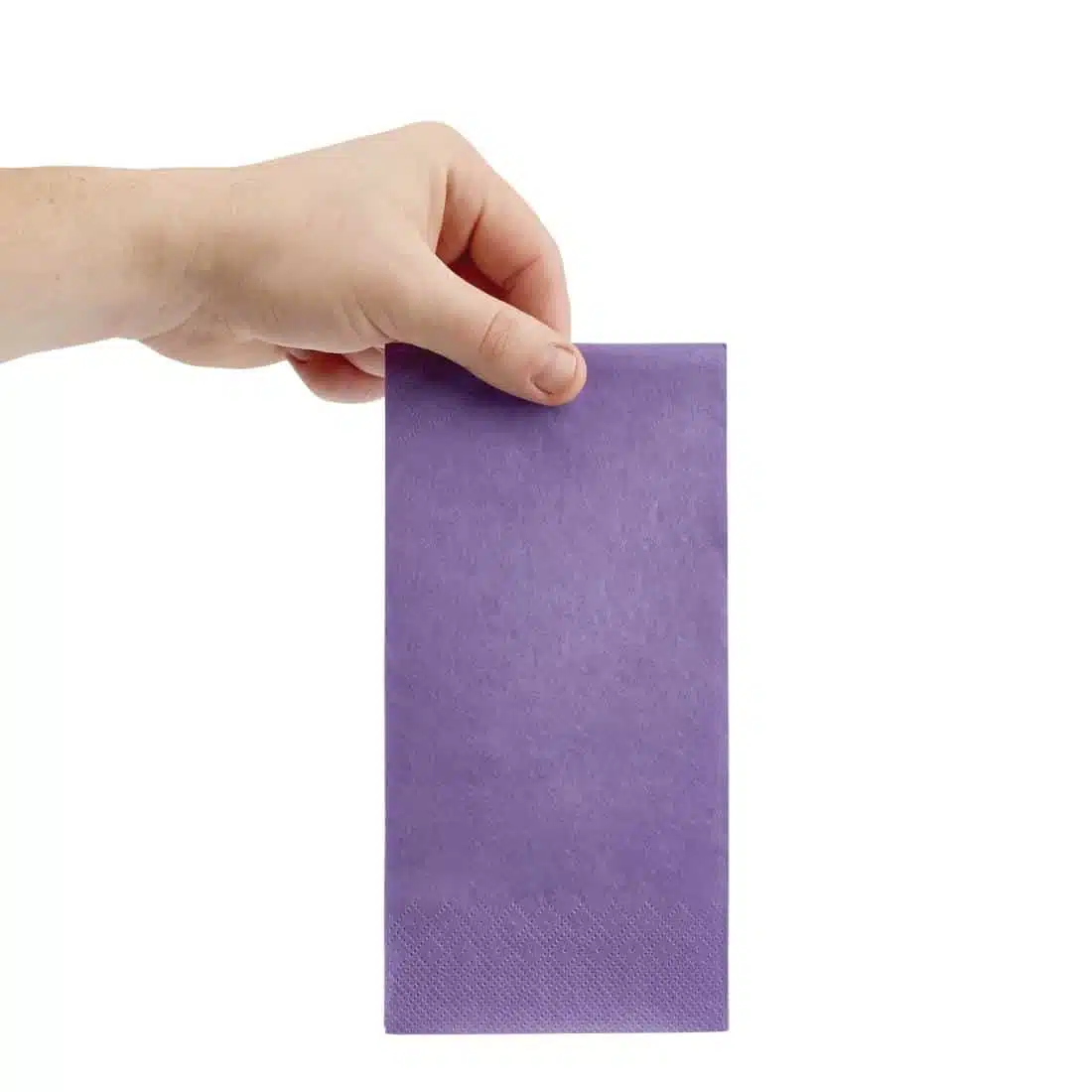 Fiesta Recyclable Dinner Napkin Plum 40x40cm 2ply 1/8 Fold (Pack of 2000) - Image 3