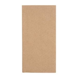 Fiesta Recyclable Recycled Dinner Napkin Kraft 40x40cm 2ply 1/8 Fold (Pack of 2000)