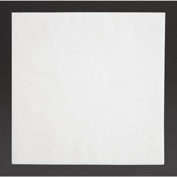 Fiesta Recyclable Dinner Napkin White 40x40cm 3ply 1/4 Fold (Pack of 1000) - Image 2