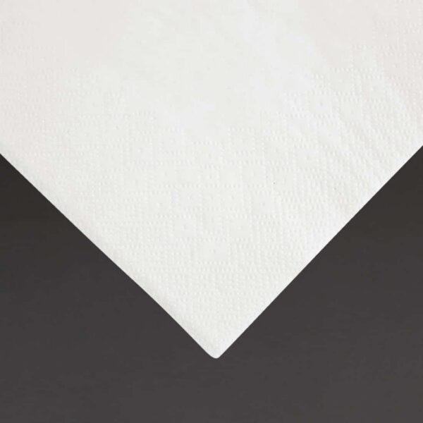 Fiesta Recyclable Dinner Napkin White 40x40cm 3ply 1/4 Fold (Pack of 1000) - Image 4