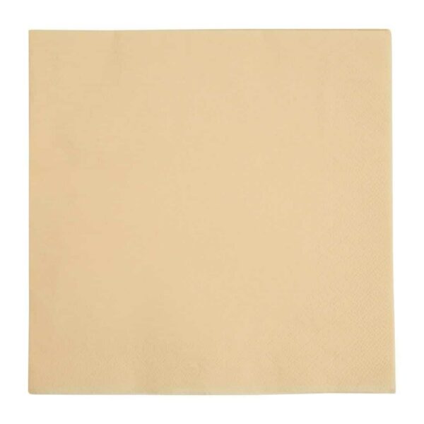 Fiesta Recyclable Dinner Napkin Cream 40x40cm 3ply 1/4 Fold (Pack of 1000) - Image 1