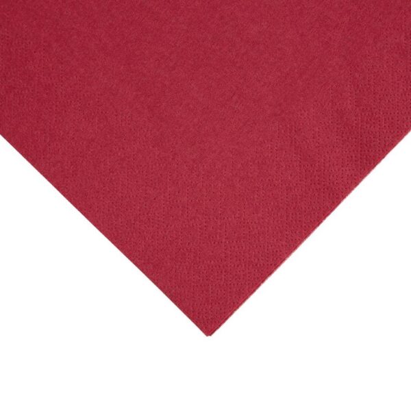 Fiesta Recyclable Dinner Napkin Bordeaux 40x40cm 3ply 1/4 Fold (Pack of 1000) - Image 3