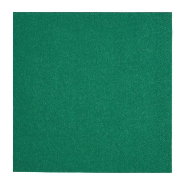 Fiesta Recyclable Dinner Napkin Dark Green 40x40cm 3ply 1/4 Fold (Pack of 1000) - Image 2