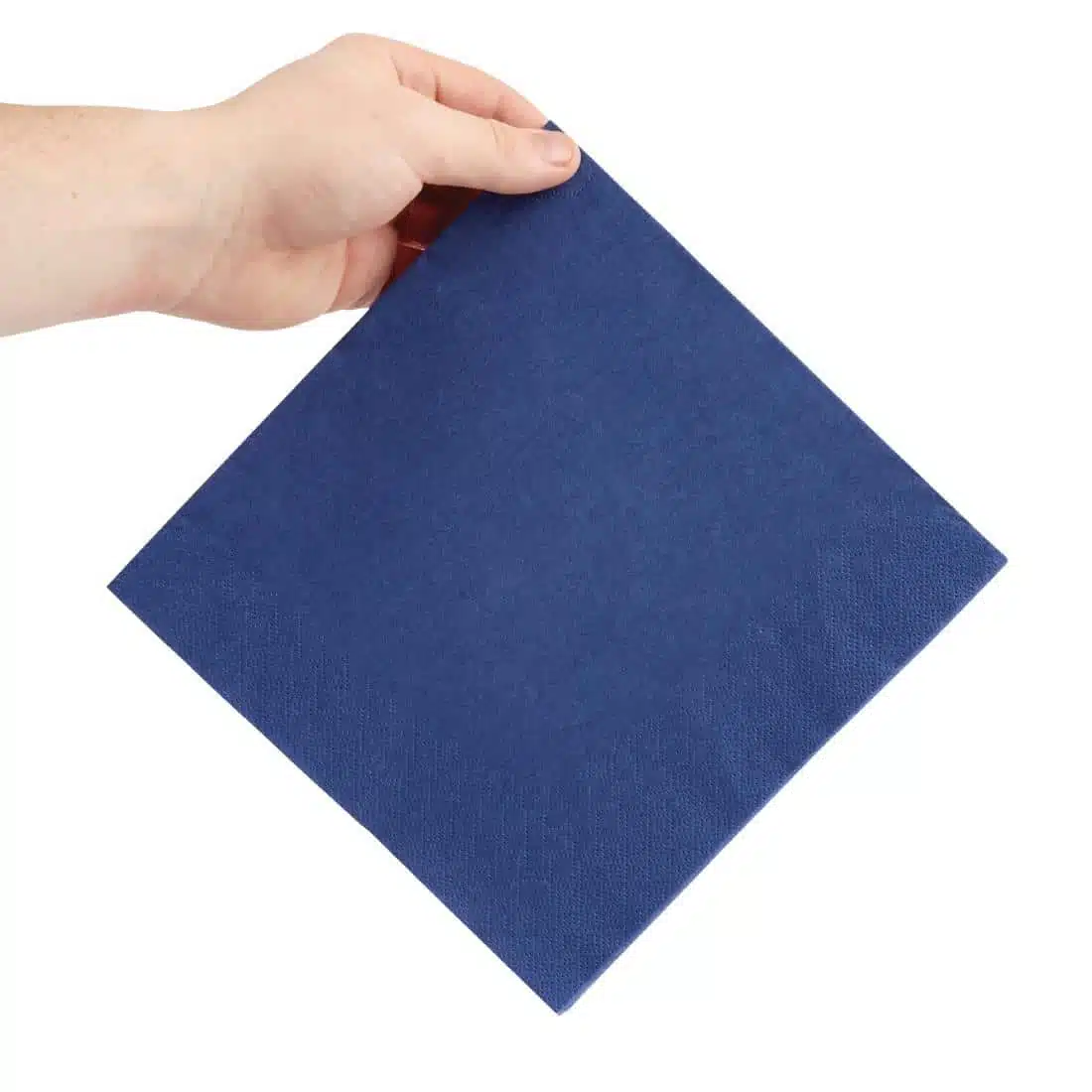 Fiesta Recyclable Dinner Napkin Dark Blue 40x40cm 3ply 1/4 Fold (Pack of 1000) - Image 3