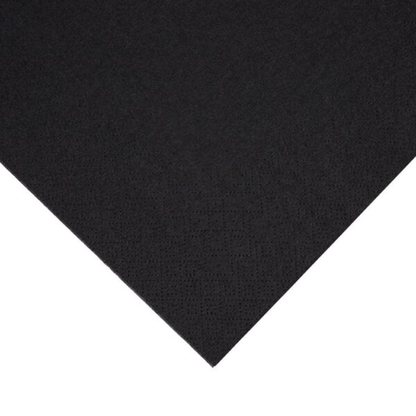 Fiesta Recyclable Dinner Napkin Black 40x40cm 3ply 1/4 Fold (Pack of 1000) - Image 3