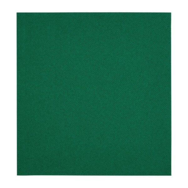 Fiesta Recyclable Premium Tablin Dinner Napkin Dark Green 40x40cm Airlaid 1/4 Fold (Pk 500) - Image 2