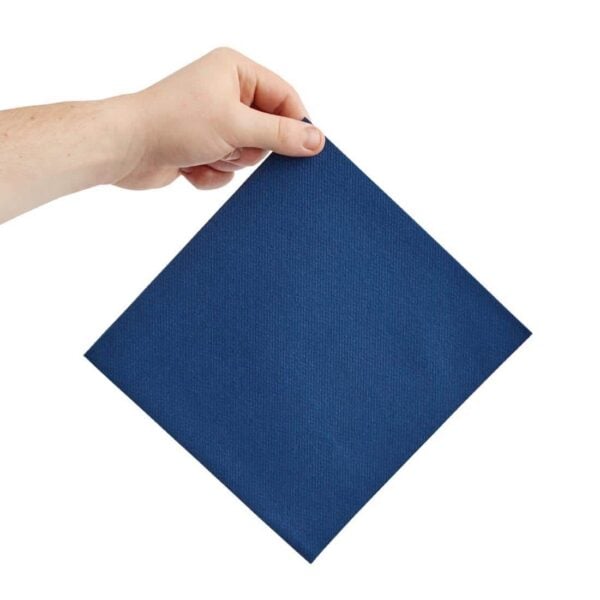 Fiesta Recyclable Premium Tablin Dinner Napkin Dark Blue 40x40cm Airlaid 1/4 Fold (Pk 500) - Image 4