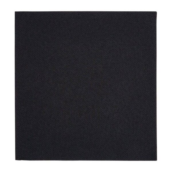 Fiesta Recyclable Premium Tablin Dinner Napkin Black 40x40cm Airlaid 1/4 Fold (Pack of 500) - Image 2