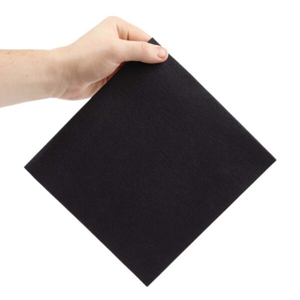 Fiesta Recyclable Premium Tablin Dinner Napkin Black 40x40cm Airlaid 1/4 Fold (Pack of 500) - Image 4
