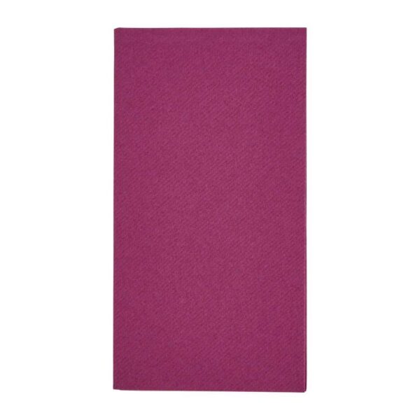 Fiesta Recyclable Premium Tablin Dinner Napkin Plum 40x40cm Airlaid 1/8 Fold (Pack of 500) - Image 1