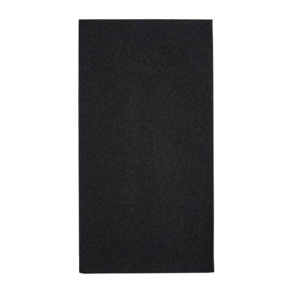 Fiesta Recyclable Premium Tablin Dinner Napkin Black 40x40cm Airlaid 1/8 Fold (Pack of 500) - Image 2