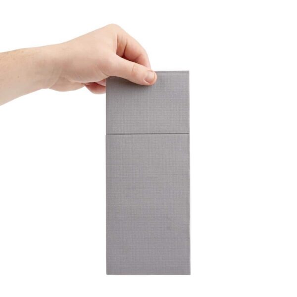 Fiesta Recyclable Premium Tablin Dinner Napkin Grey 48x40cm Airlaid Pocket Fold (Pk 400) - Image 4