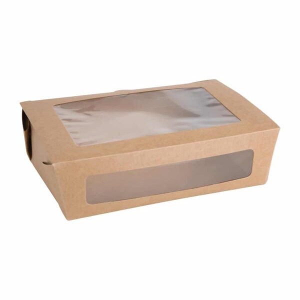 Fiesta Salad Box with PET Window 1600ml (Pack of 100) - Image 2