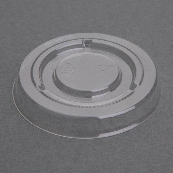 Fiesta Recyclable PET Bagasse Cup Lids Clear (Pack of 1000) - Image 2