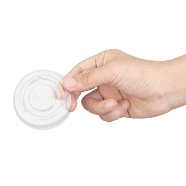 Fiesta Recyclable PET Bagasse Cup Lids Clear (Pack of 1000) - Image 5